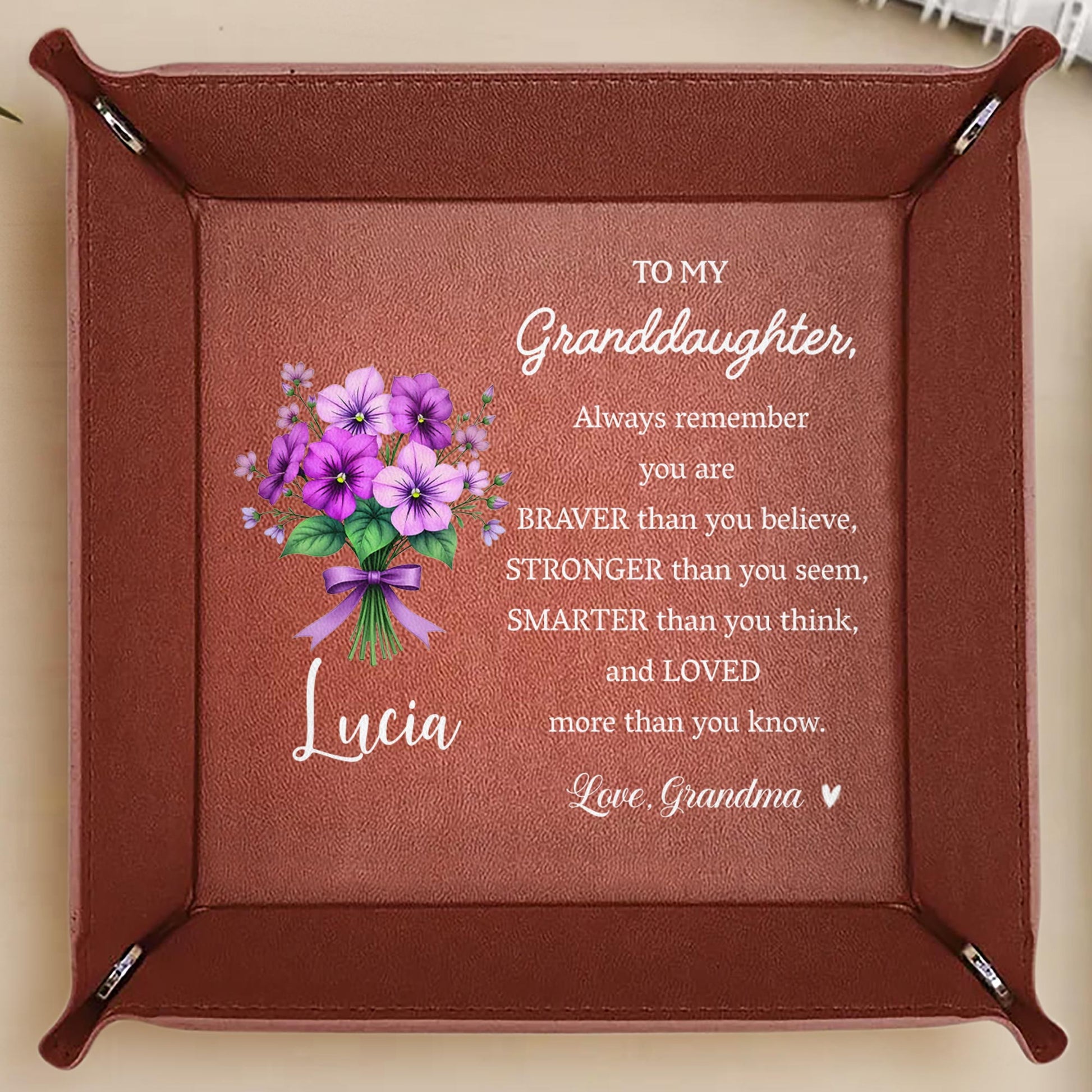 To My Granddaughter, Always Remember You Are Braver, Flowers