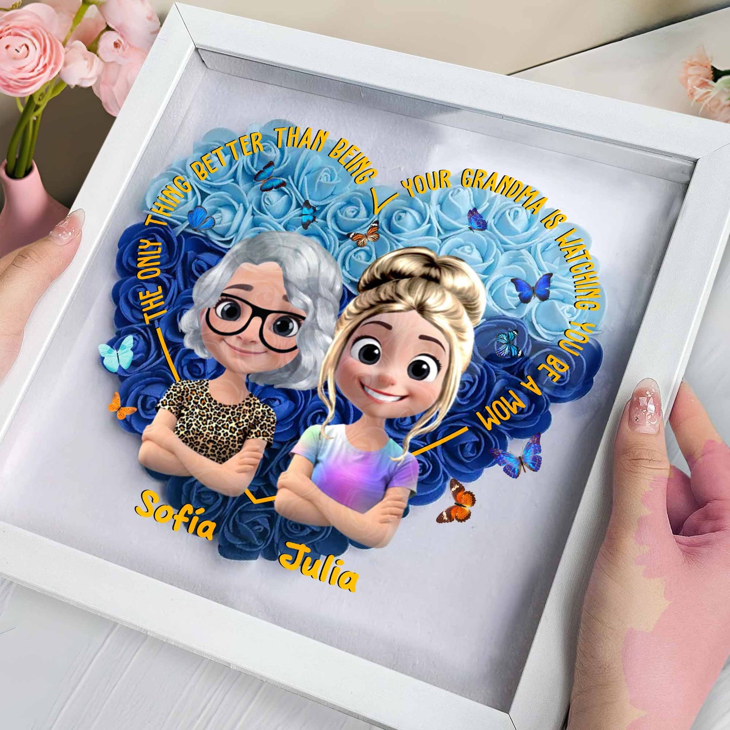 The Only Thing Better Than Being Your Grandma, Roses and Butterflies Design