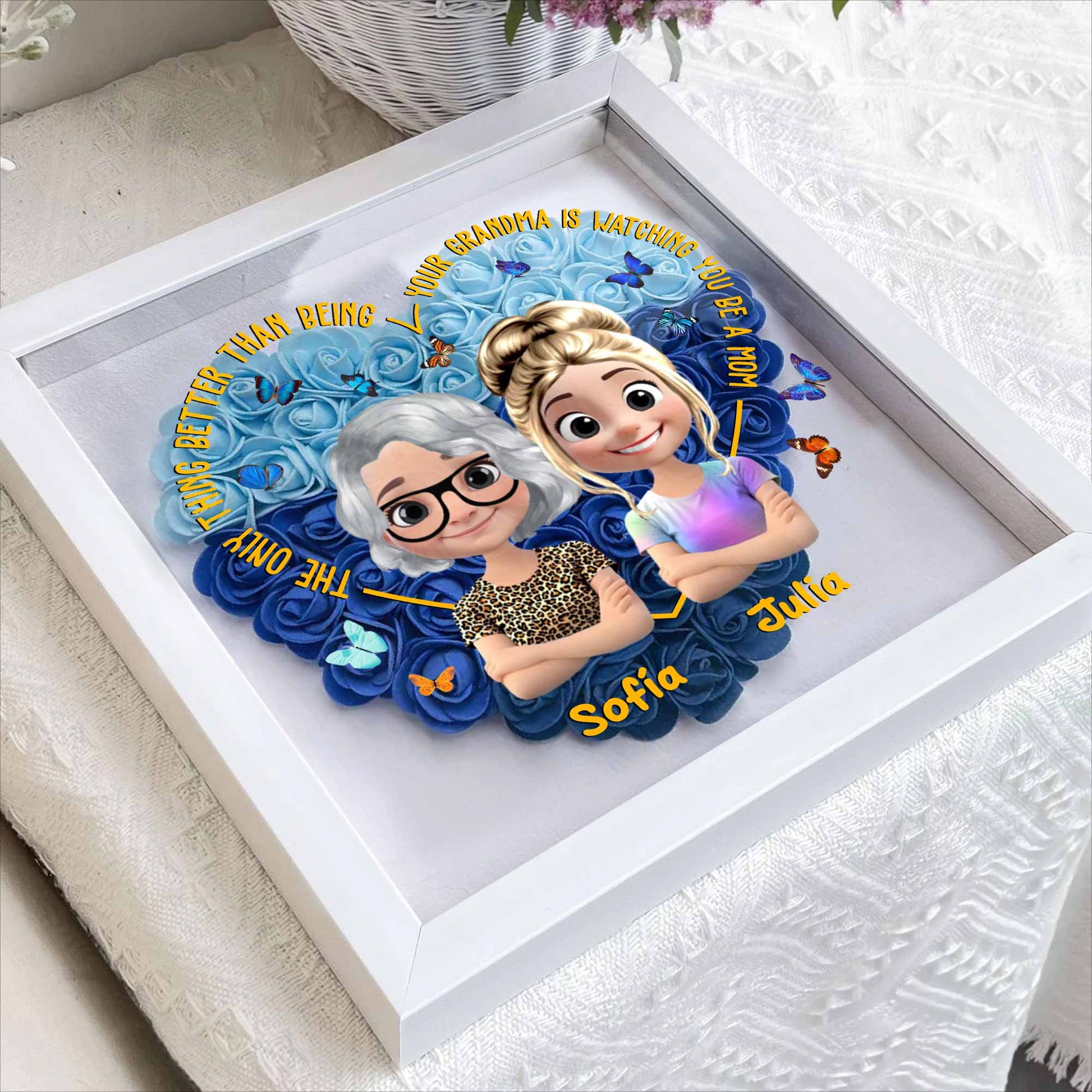 The Only Thing Better Than Being Your Grandma, Roses and Butterflies Design