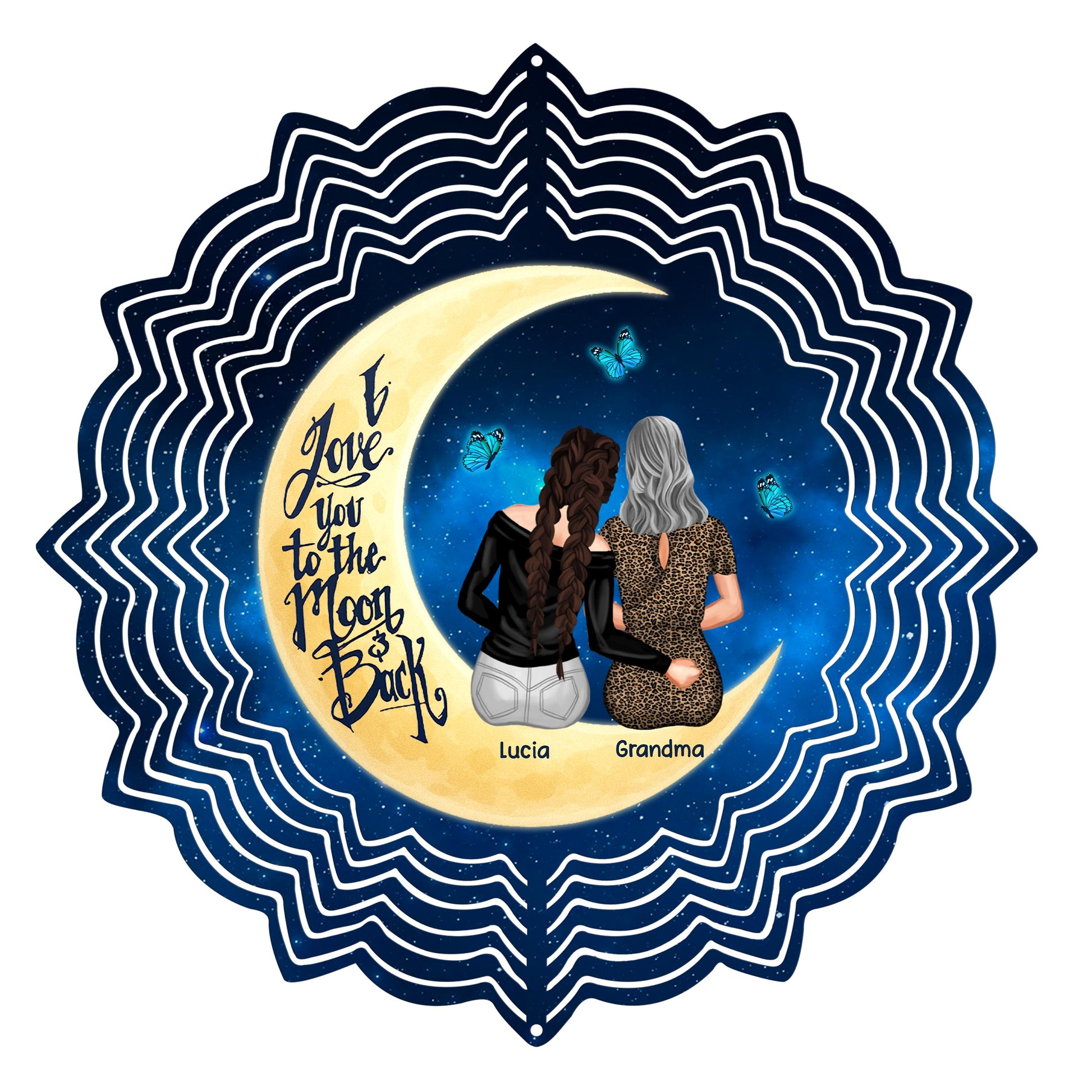 I Love You To The Moon And Back, Moon And Stars Design