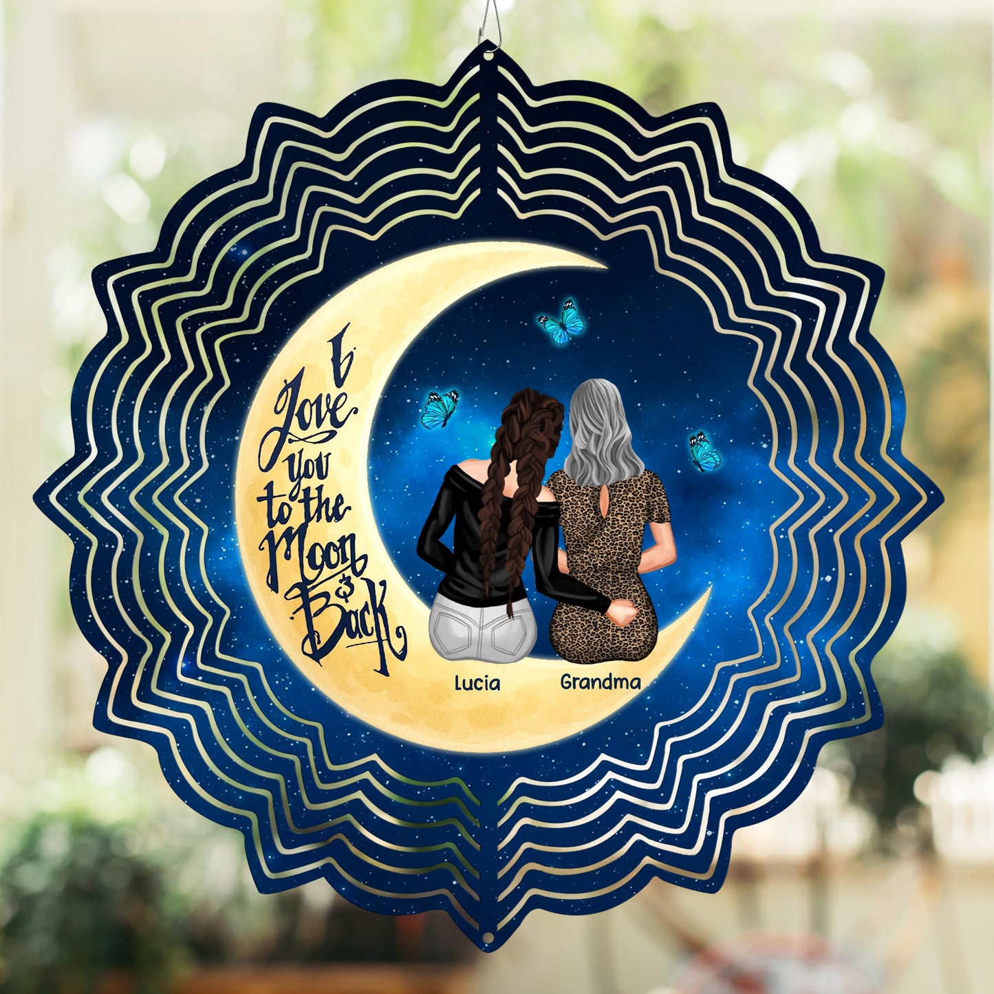 I Love You To The Moon And Back, Moon And Stars Design