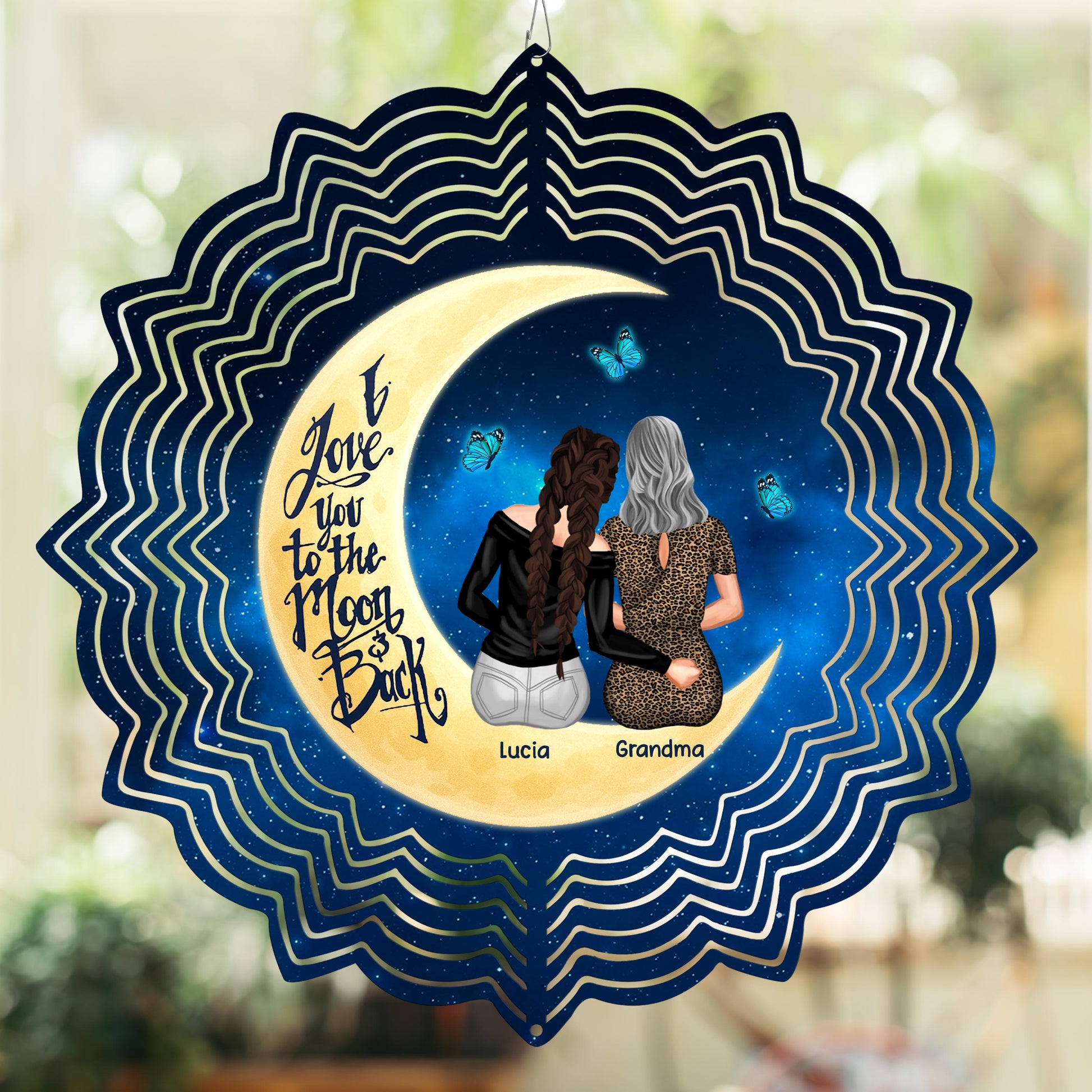 I Love You To The Moon And Back, Moon And Stars Design