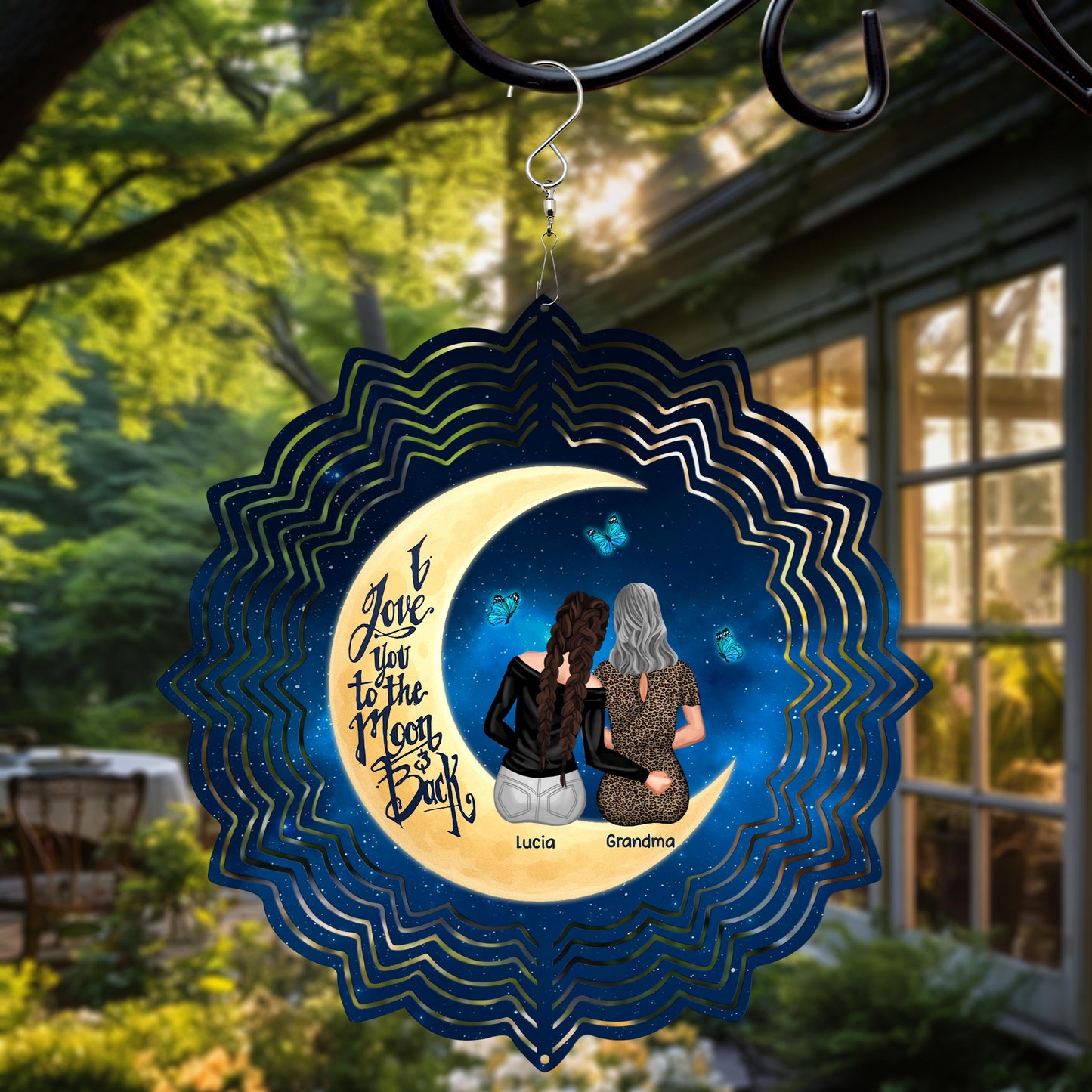 I Love You To The Moon And Back, Moon And Stars Design