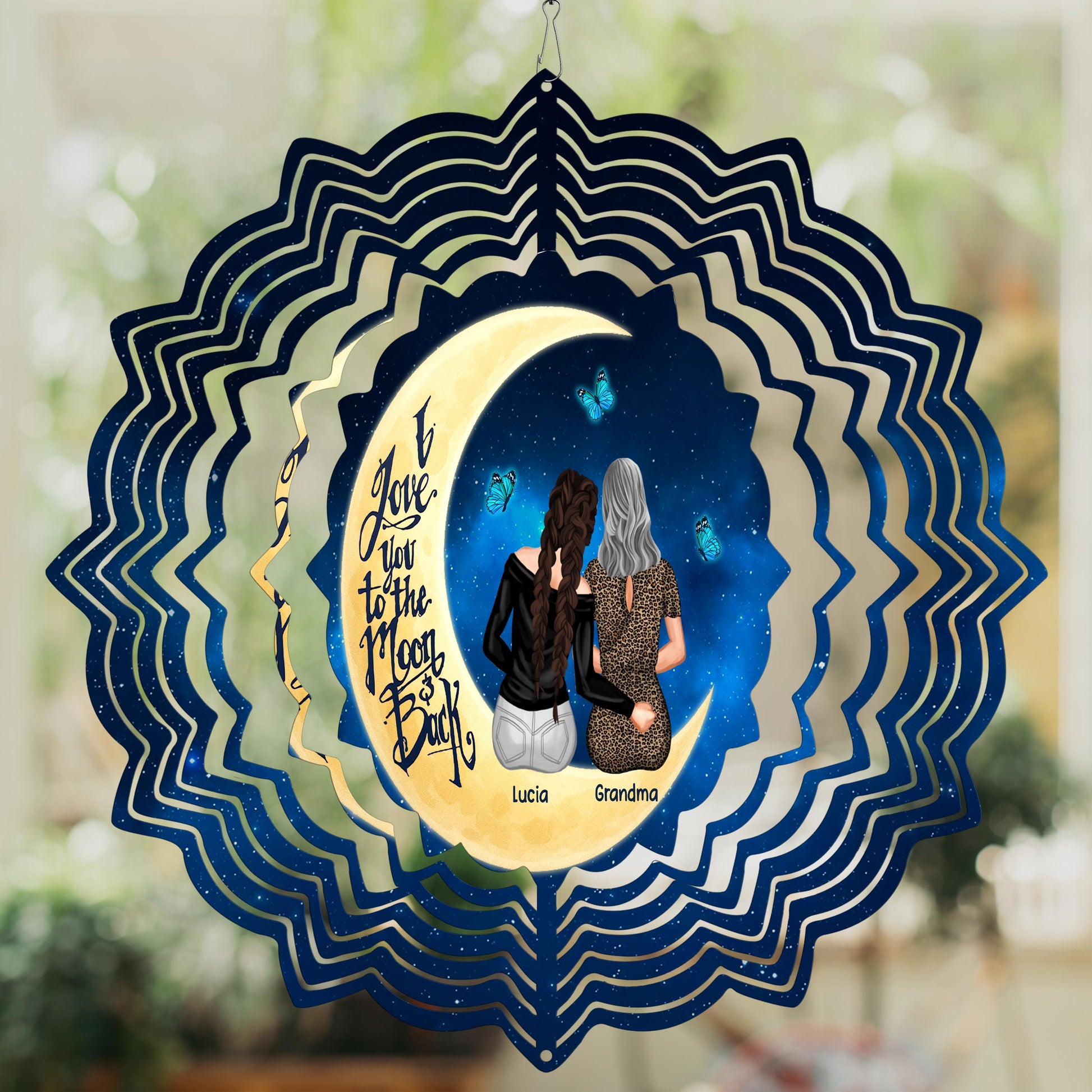 I Love You To The Moon And Back, Moon And Stars Design