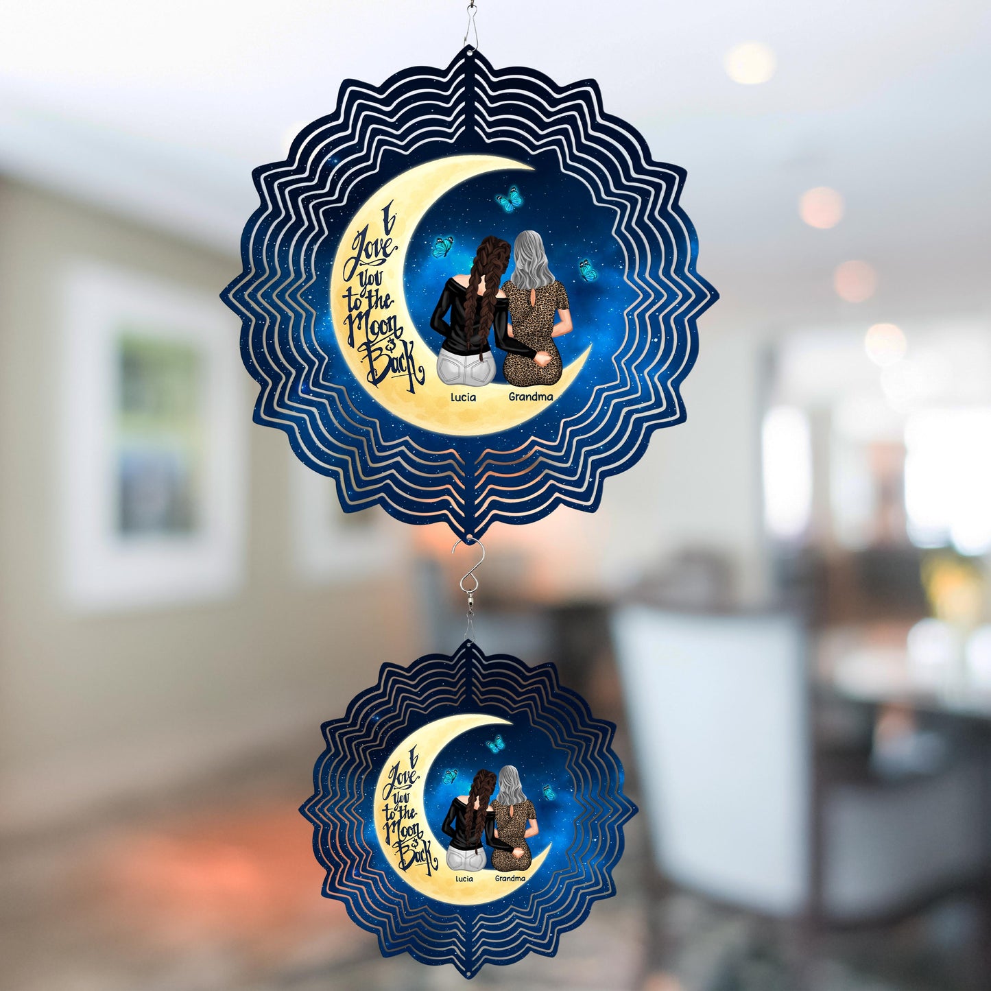 I Love You To The Moon And Back, Moon And Stars Design