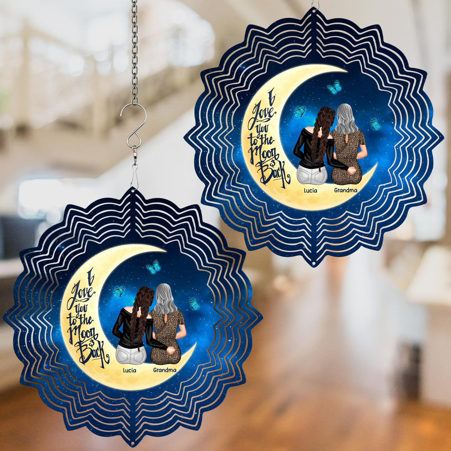 I Love You To The Moon And Back, Moon And Stars Design