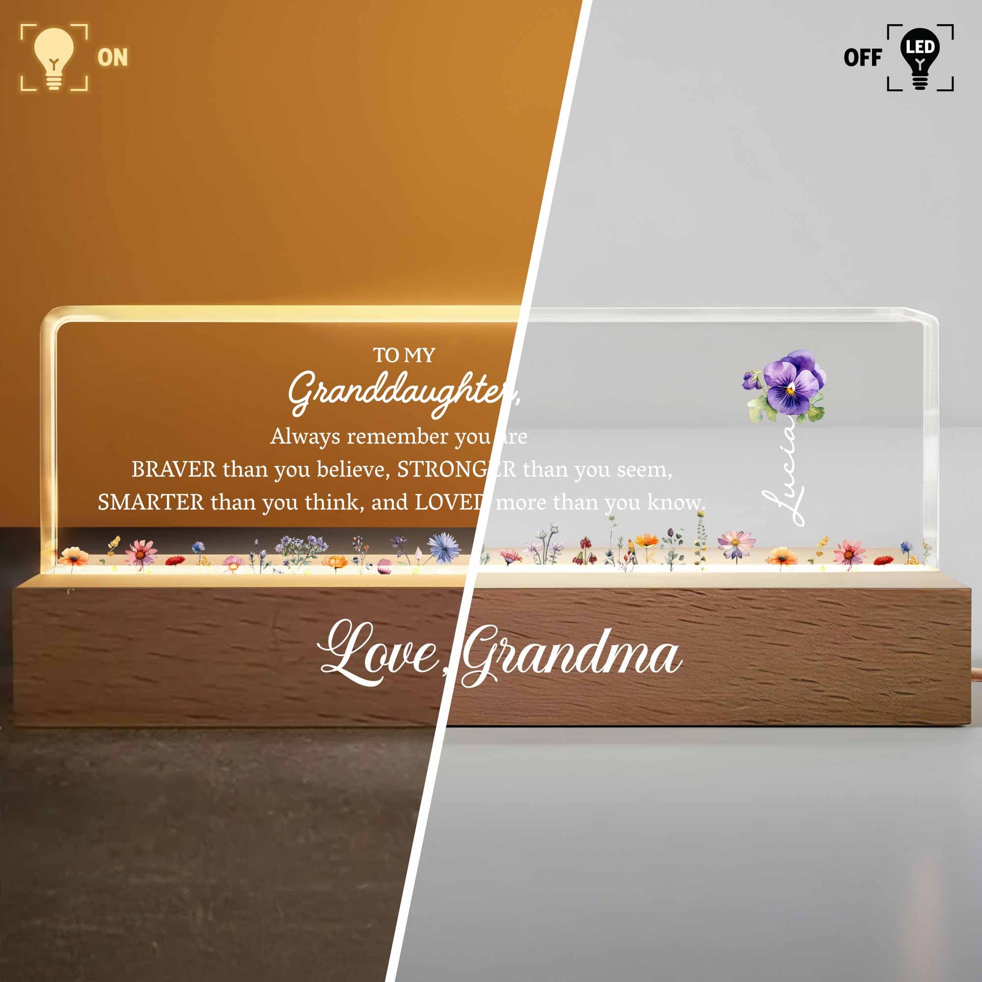 To My Granddaughter Always Remember You Are Braver Flowers