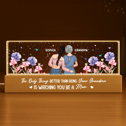 Watching You Be A Mom, Grandma And Daughter With Flowers