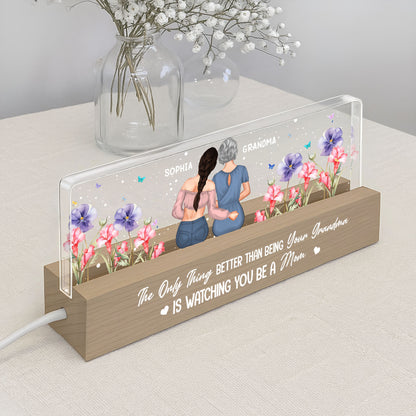 Watching You Be A Mom, Grandma And Daughter With Flowers