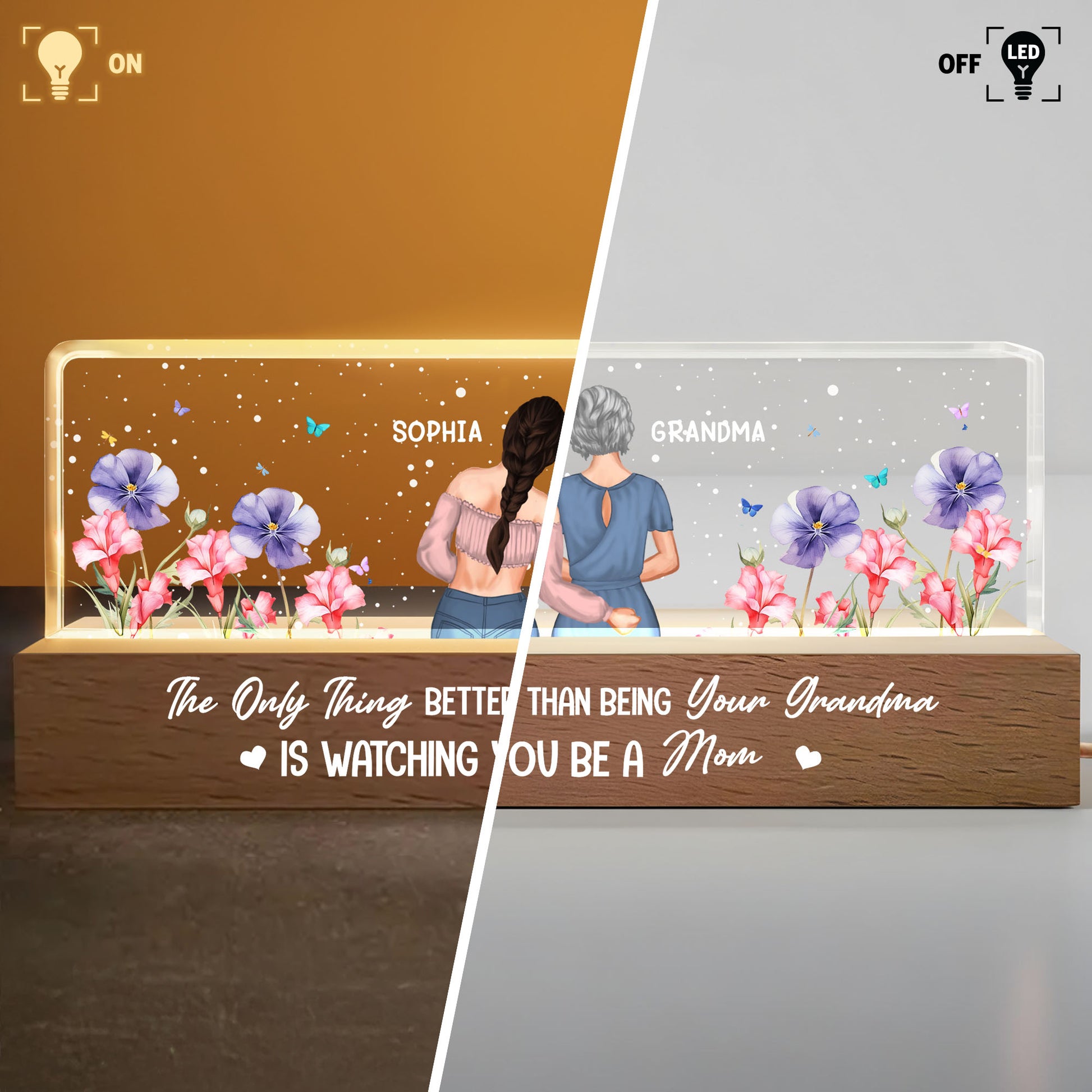 Watching You Be A Mom, Grandma And Daughter With Flowers