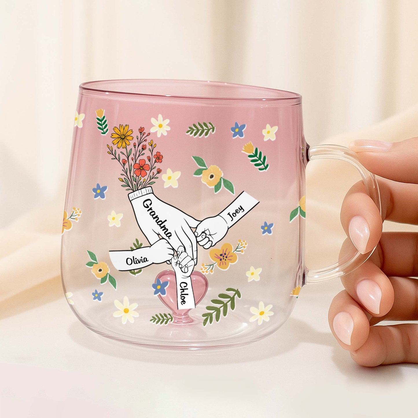 Celebrate Cherished Family Bonds With Vibrant Flowers And Heart