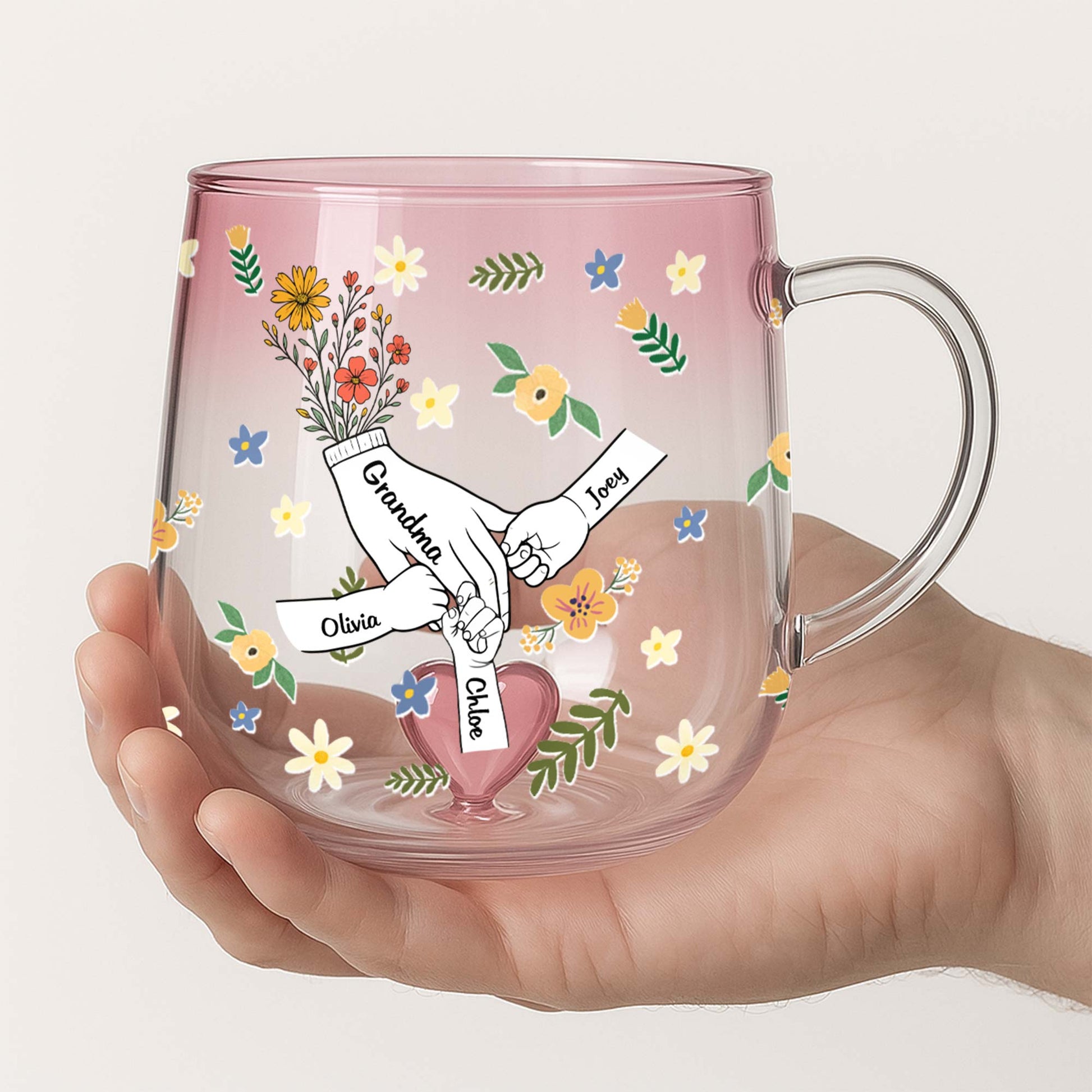 Celebrate Cherished Family Bonds With Vibrant Flowers And Heart