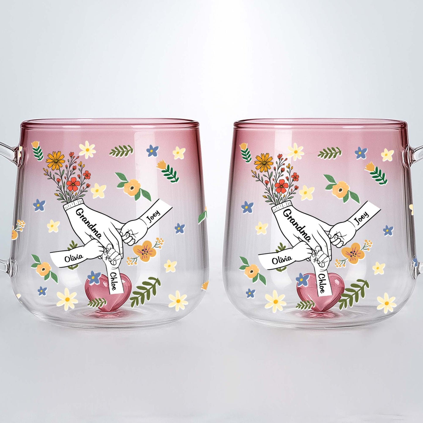 Celebrate Cherished Family Bonds With Vibrant Flowers And Heart