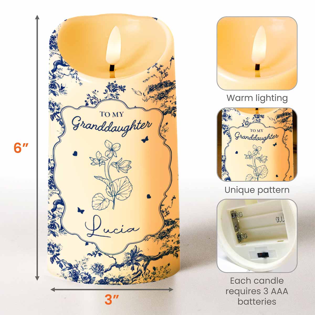 To My Granddaughter, Once Upon A Time, Floral Theme