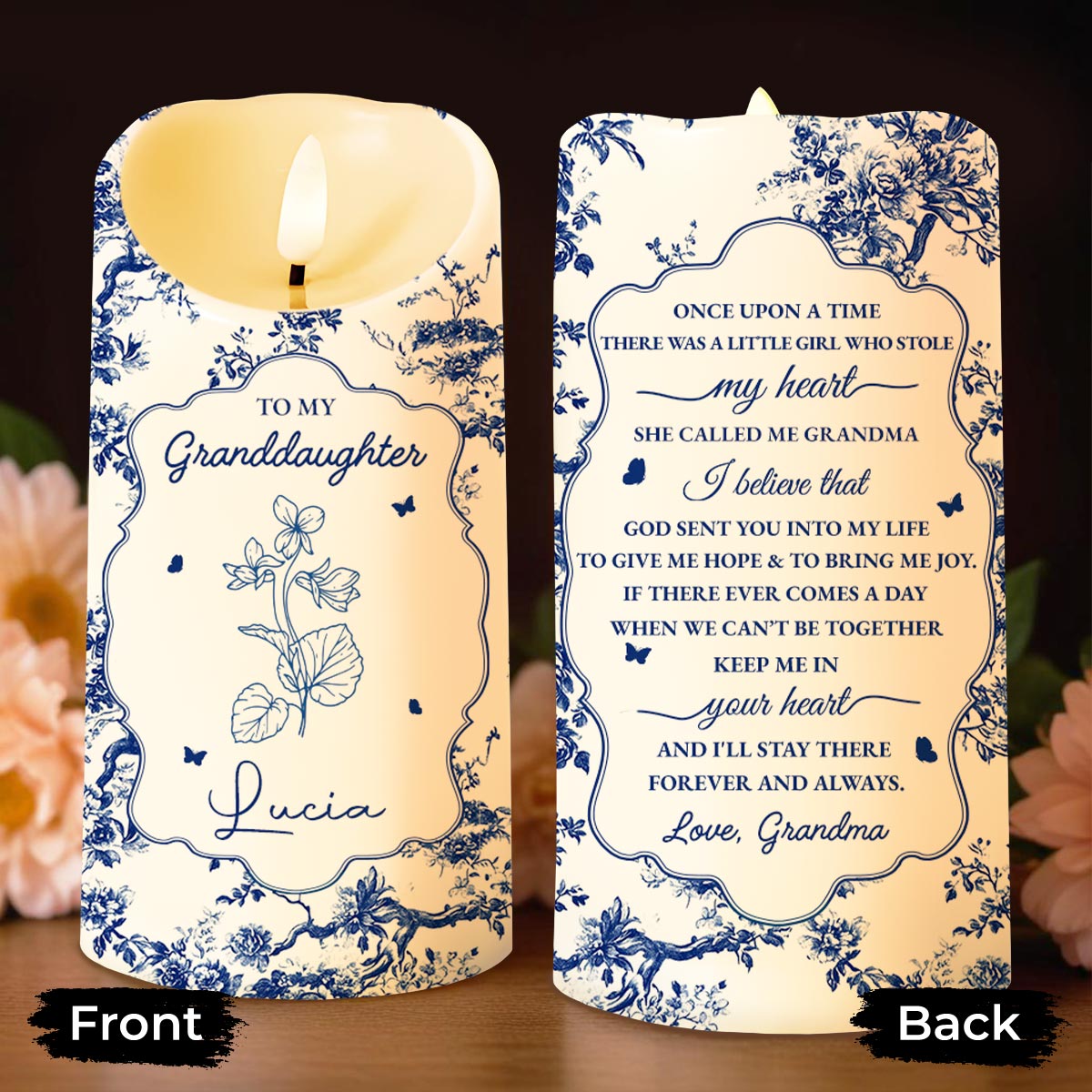 To My Granddaughter, Once Upon A Time, Floral Theme