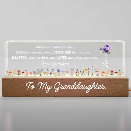 Always Remember You Are Braver, Stronger, Loved, Flowers Design