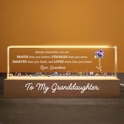 Always Remember You Are Braver, Stronger, Loved, Flowers Design