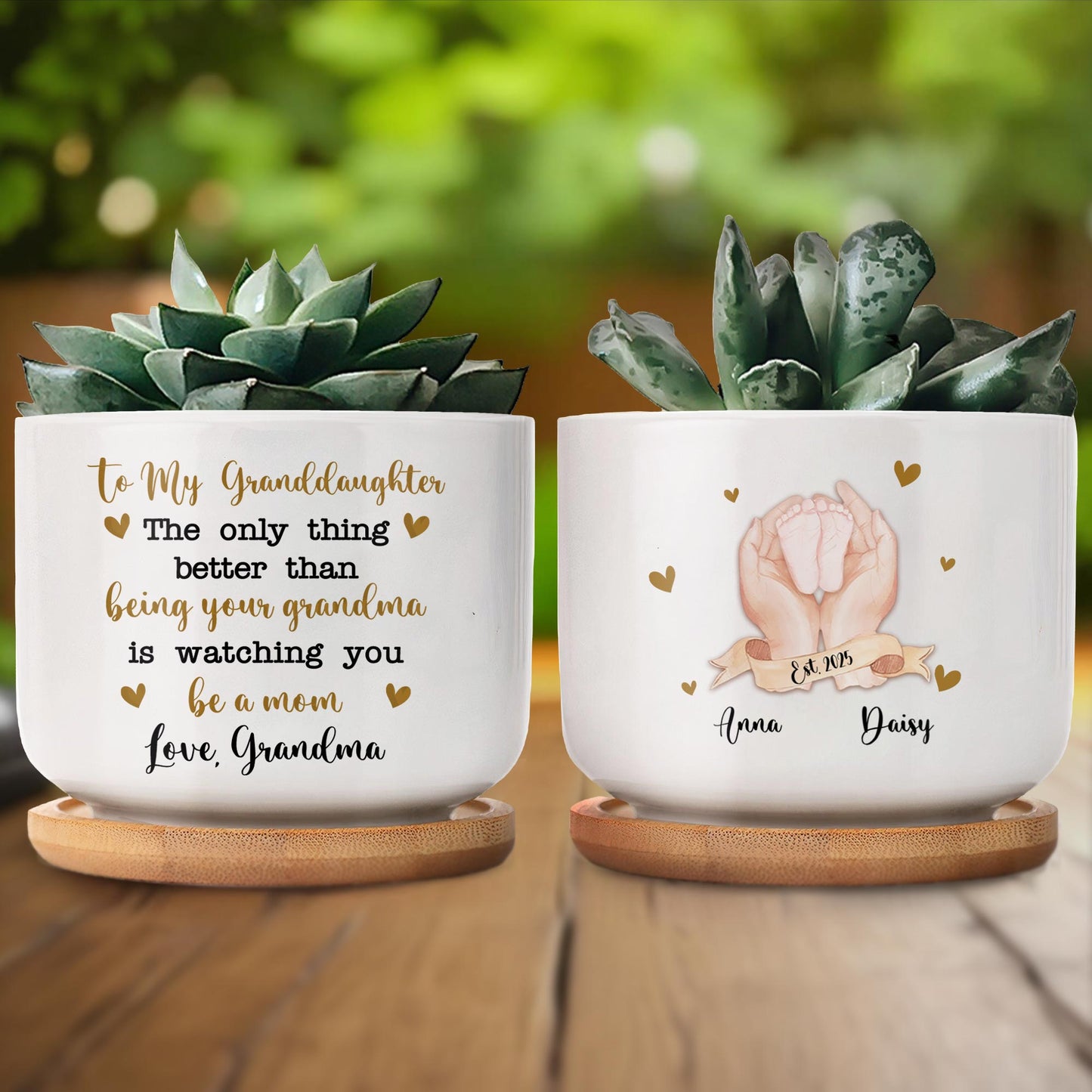 To My Granddaughter, The Only Thing Better Than Being Your Grandma Is Watching You Be A Mom, Hearts and Hand Gesture