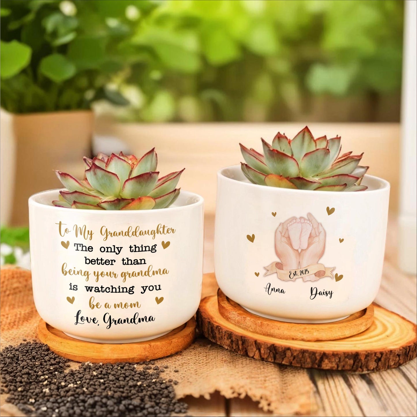 To My Granddaughter, The Only Thing Better Than Being Your Grandma Is Watching You Be A Mom, Hearts and Hand Gesture