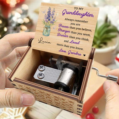 To My Granddaughter, Always Remember You Are Braver, Flowers and Butterflies