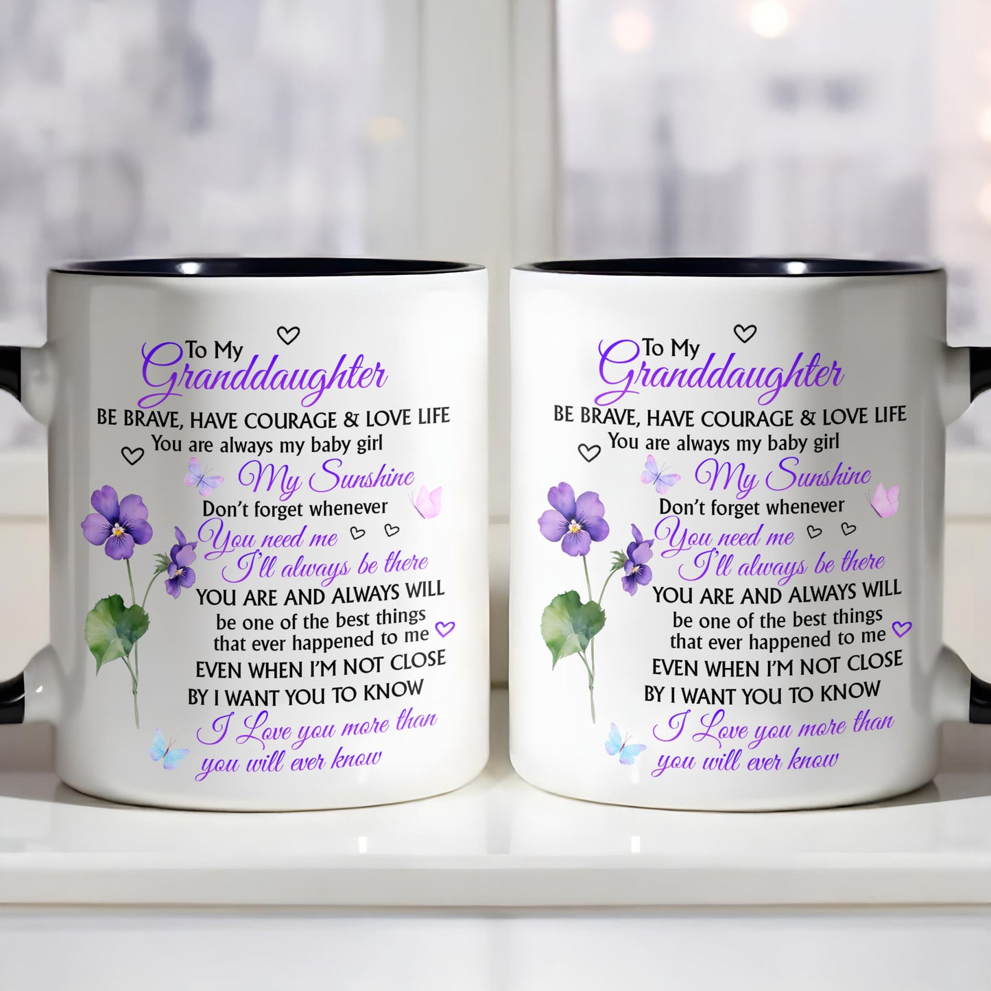 To My Granddaughter, Be Brave, Love Life With Flowers And Butterflies