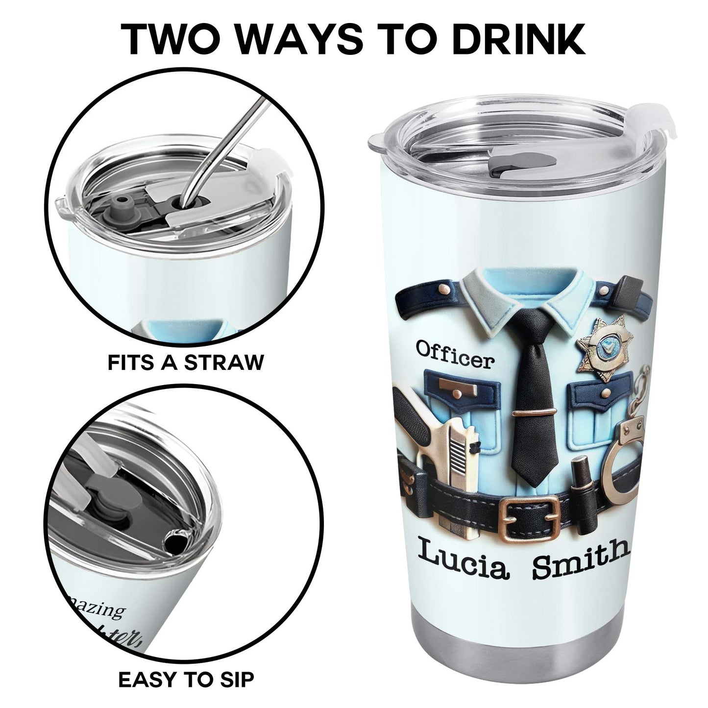 To My Amazing Granddaughter, Believe In Yourself, Police Officer Uniform