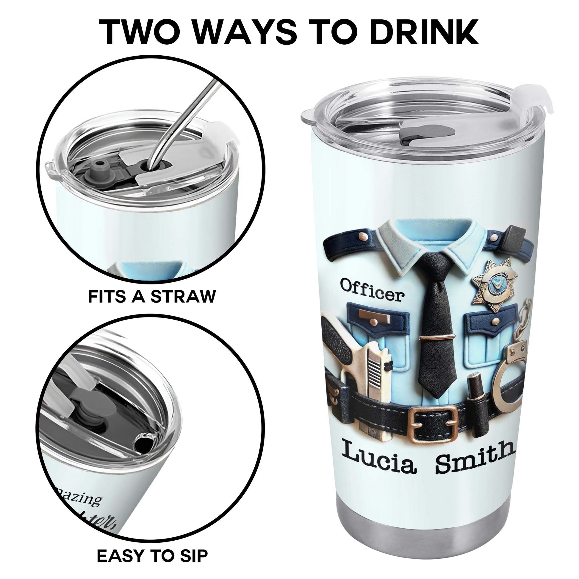 To My Amazing Granddaughter, Believe In Yourself, Police Officer Uniform