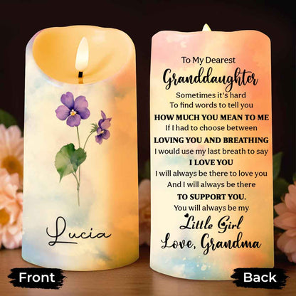 To My Dearest Granddaughter Love Grandma with Flowers