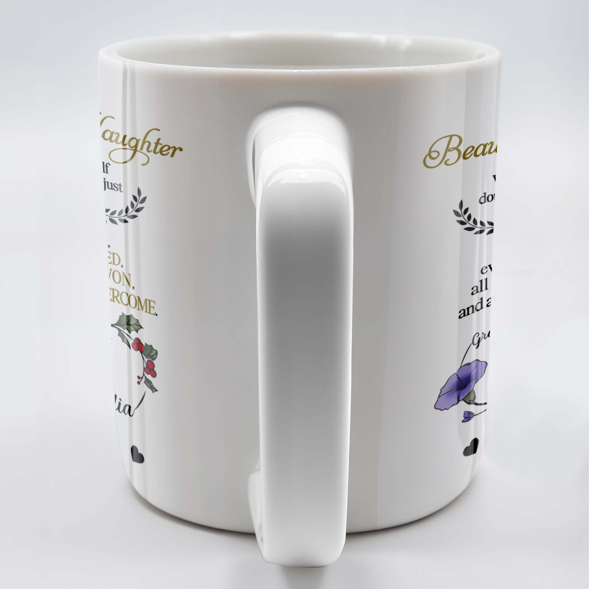 To My Beautiful Granddaughter, Remember How Far You Have Come, Flowers And Heart