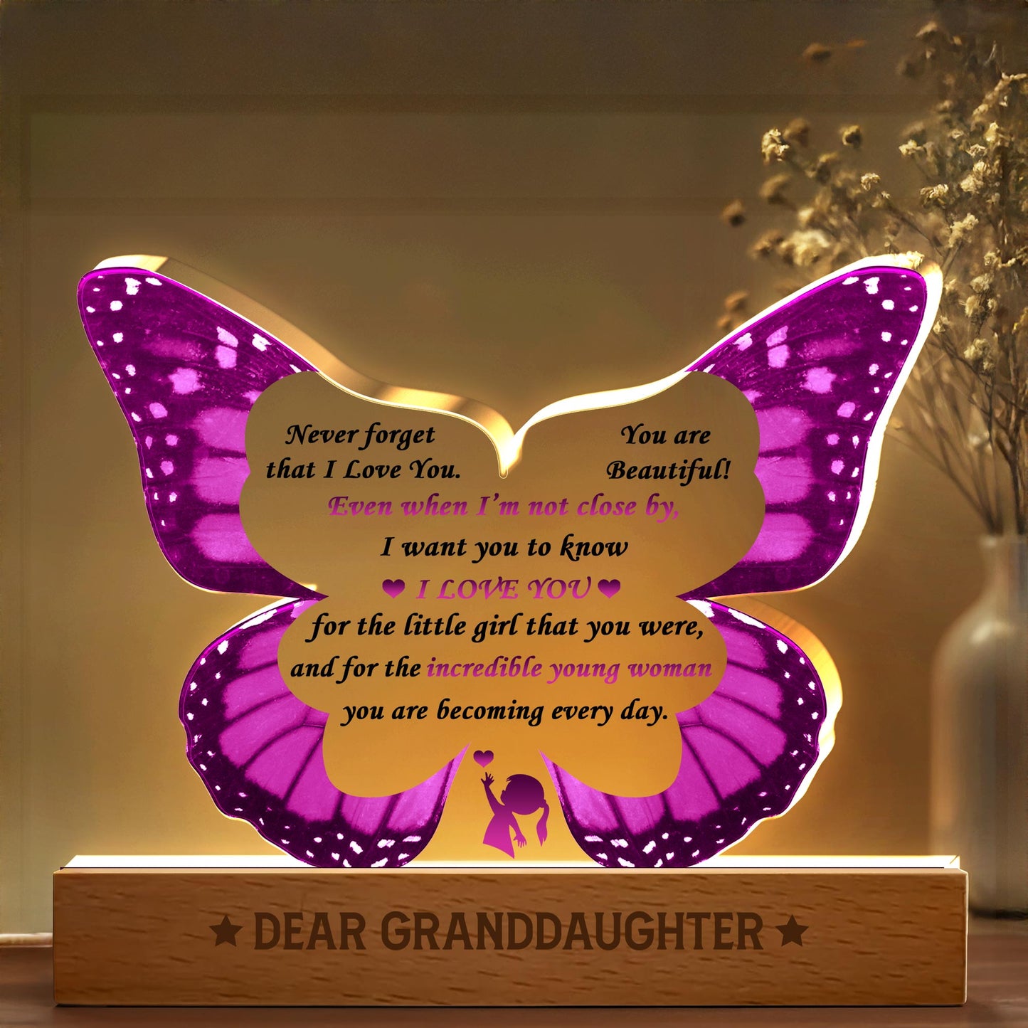 Never Forget That I Love You, Beautiful Butterfly Silhouette