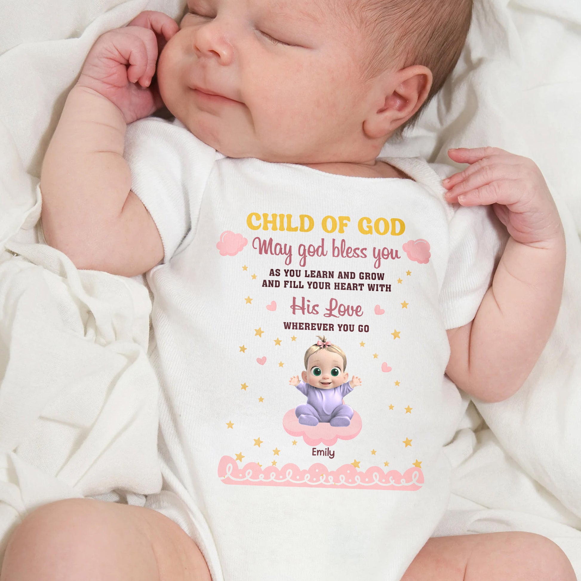 Child Of God Bless You Learn And Grow Onesie