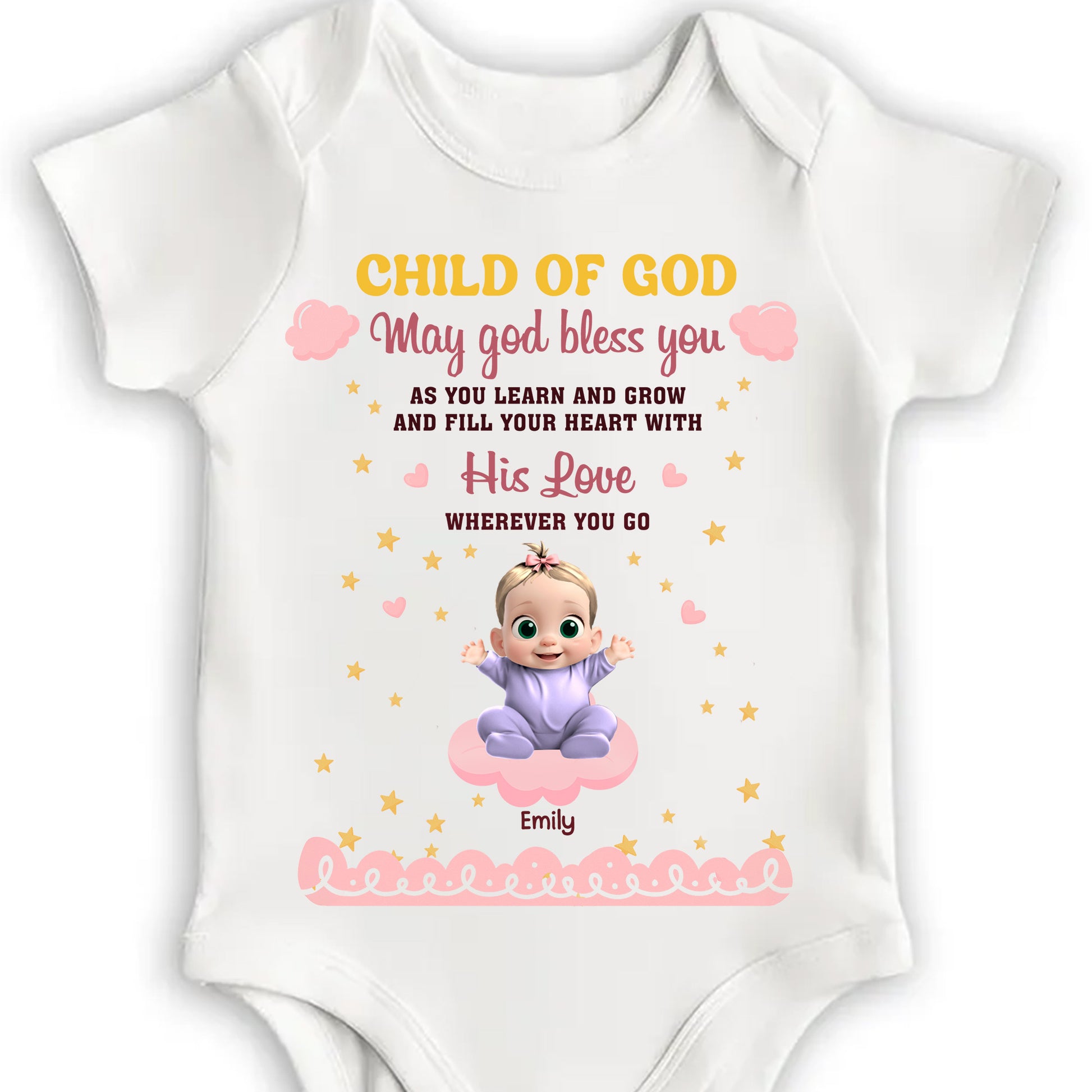 Child Of God Bless You Learn And Grow Onesie