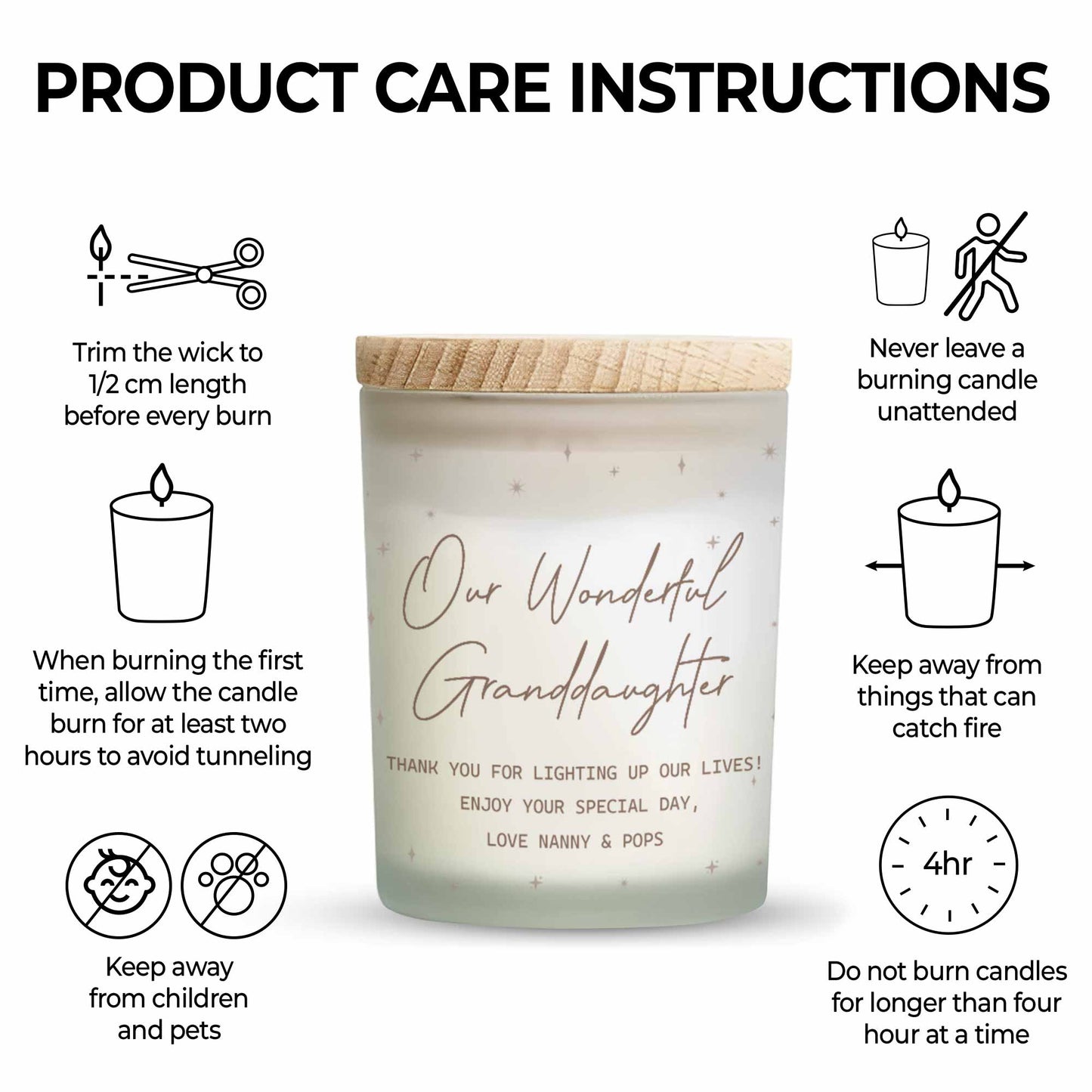 Our Wonderful Granddaughter, Thank You For Lighting Up Our Lives