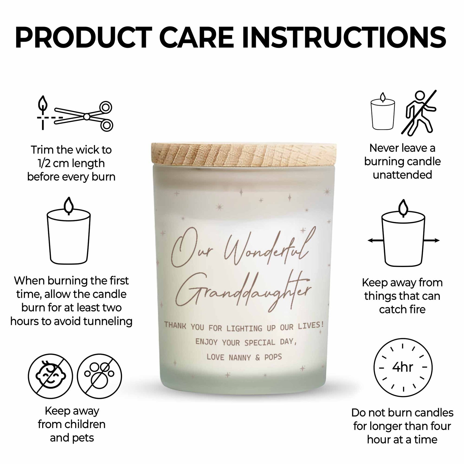 Our Wonderful Granddaughter, Thank You For Lighting Up Our Lives