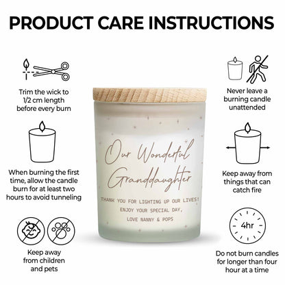 Our Wonderful Granddaughter, Thank You For Lighting Up Our Lives