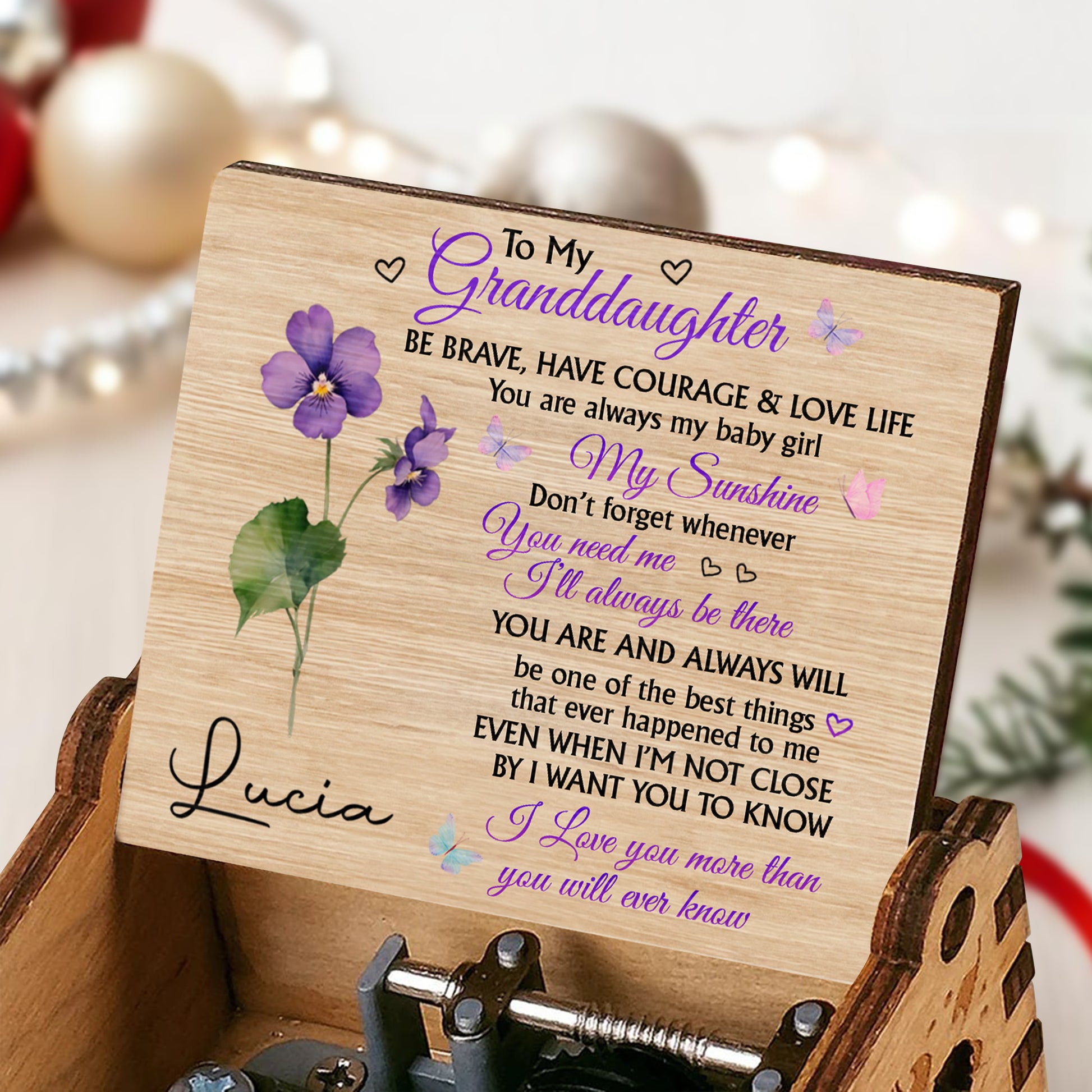 To My Granddaughter, Love And Life Inspirational Message