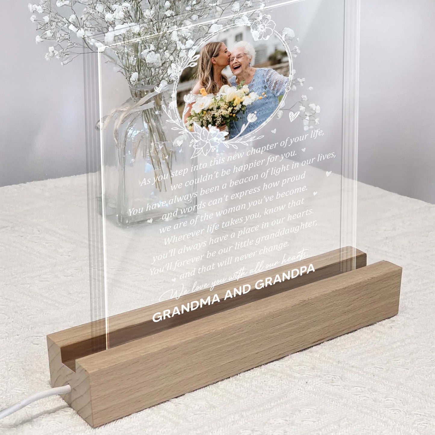 As You Step Into This New Chapter Of Your Life, Flowers and Hearts