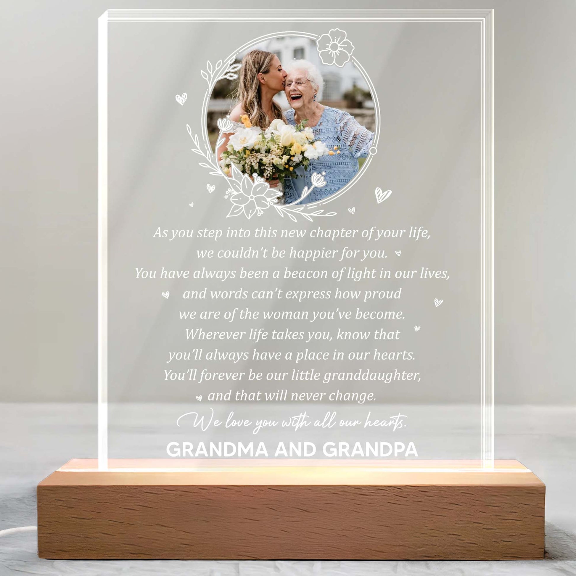 As You Step Into This New Chapter Of Your Life, Flowers and Hearts