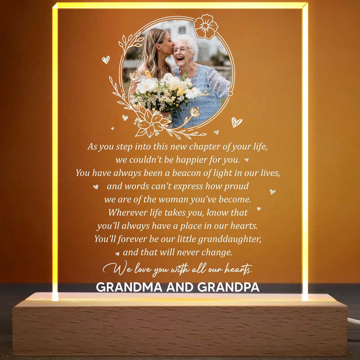 As You Step Into This New Chapter Of Your Life, Flowers and Hearts