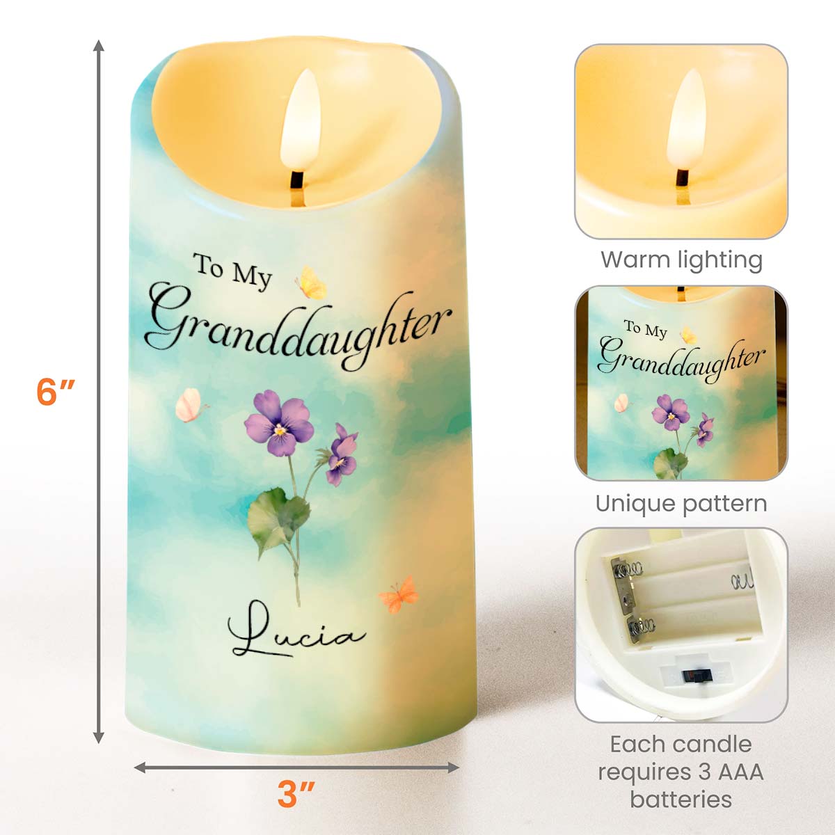 To My Granddaughter, Beauty And Strength Message With Flowers