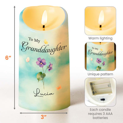 To My Granddaughter, Beauty And Strength Message With Flowers