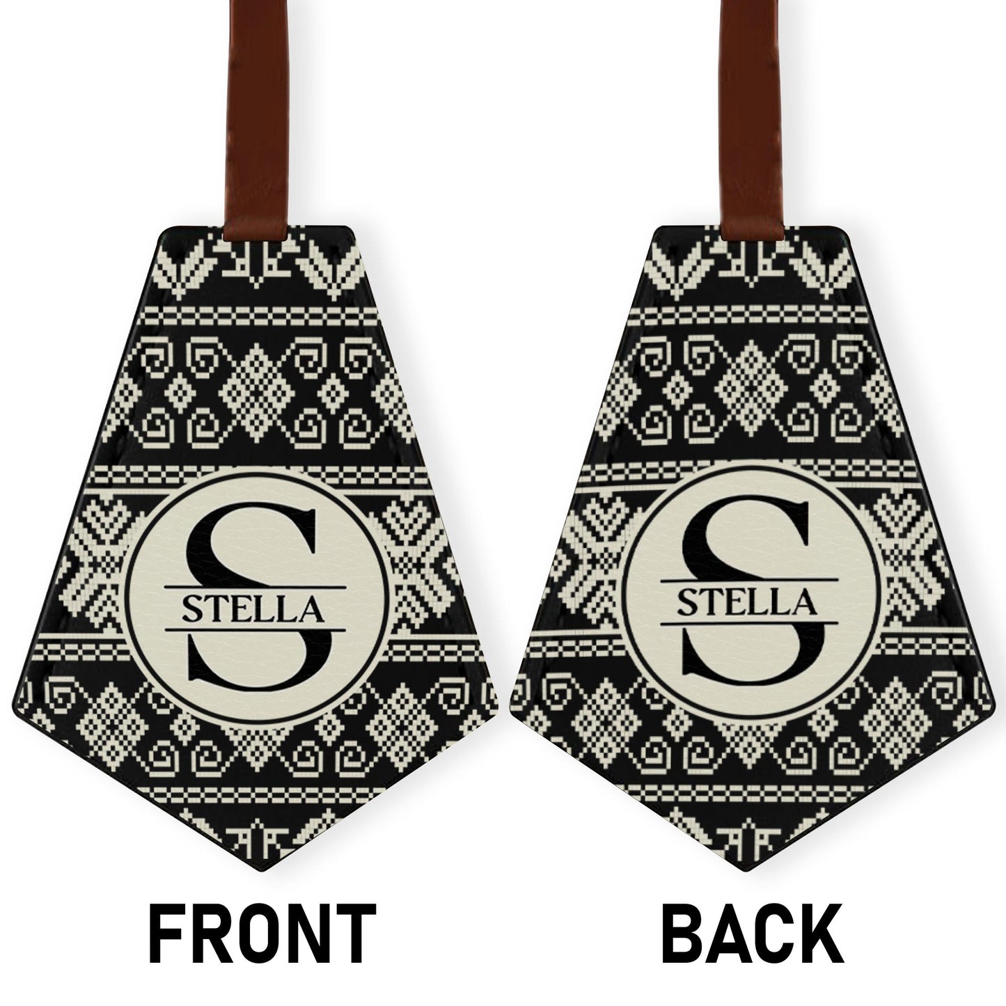 Customize This Chic Monochrome Handbag Tag