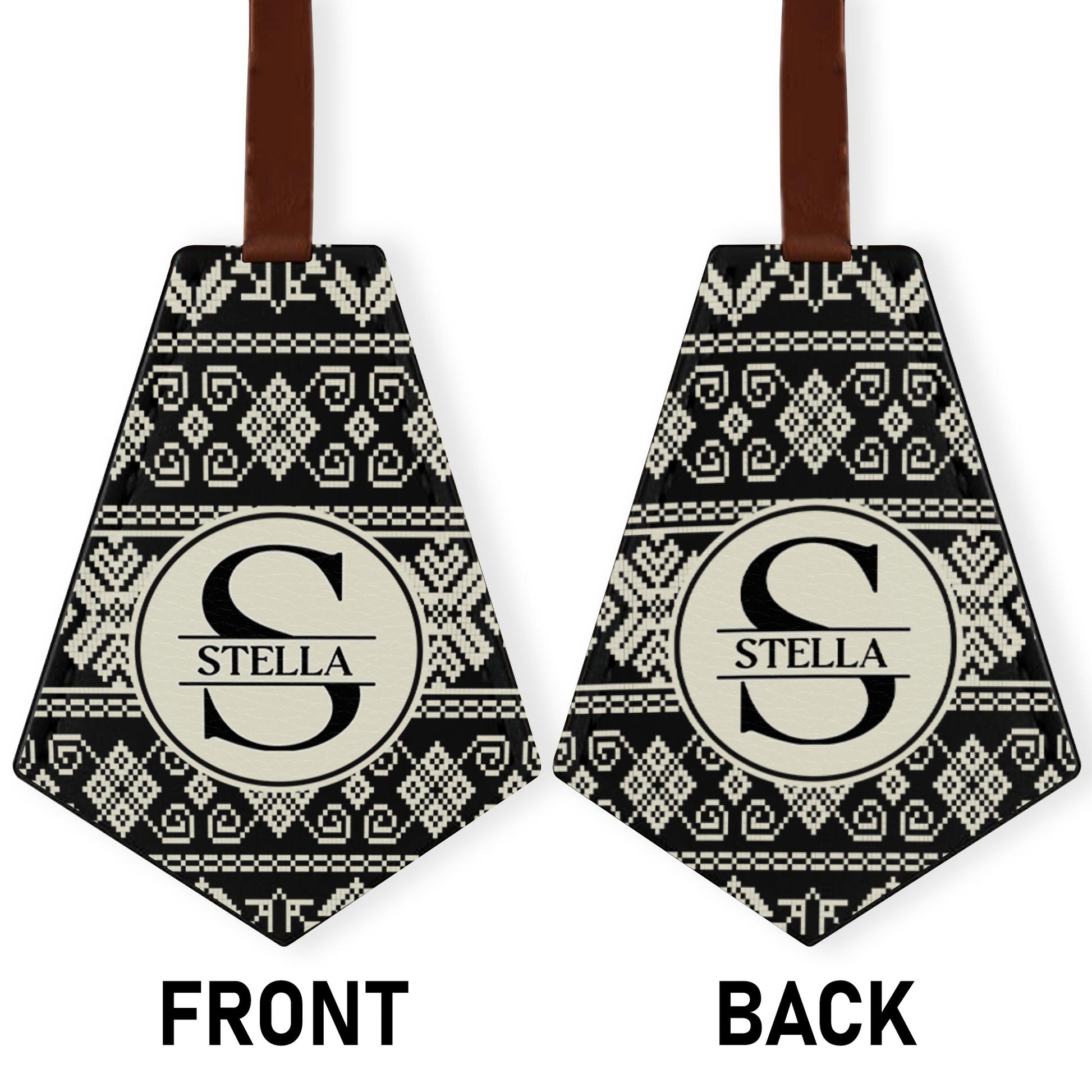 Customize This Chic Monochrome Handbag Tag