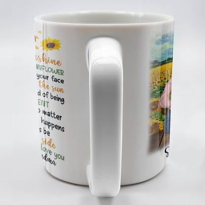 To My Granddaughter You Are My Sunshine Sunflower Mug