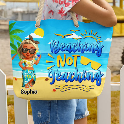 Beaching Not Teaching With Sun And Palm Trees