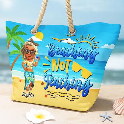 Beaching Not Teaching With Sun And Palm Trees