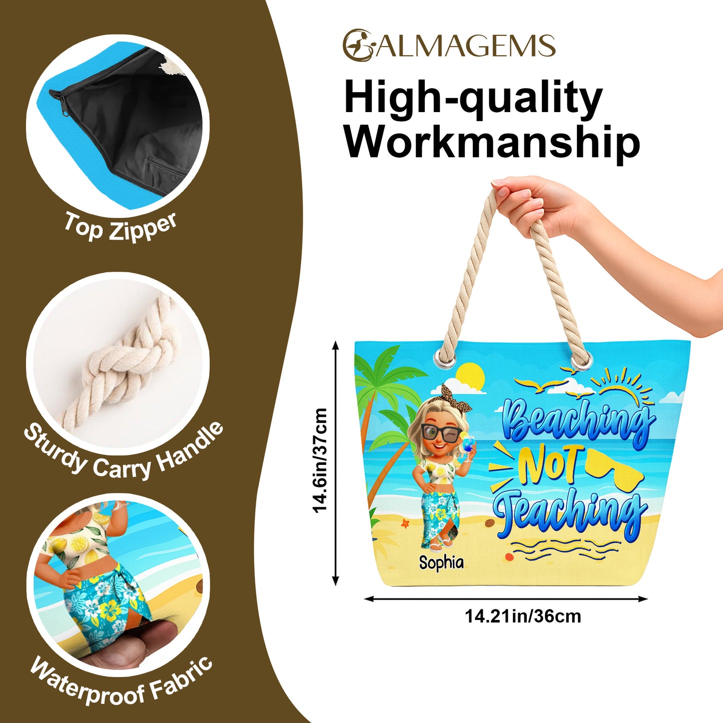 Beaching Not Teaching With Sun And Palm Trees