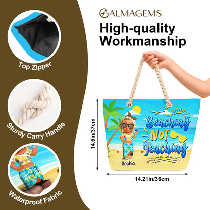 Beaching Not Teaching With Sun And Palm Trees