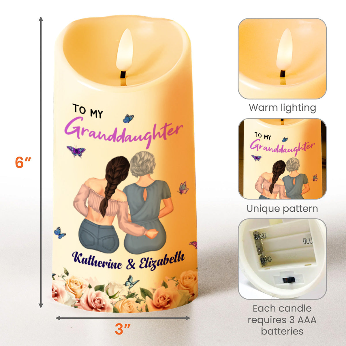 Always Remember You Are Braver, Loved More, Candle With Butterflies And Flowers