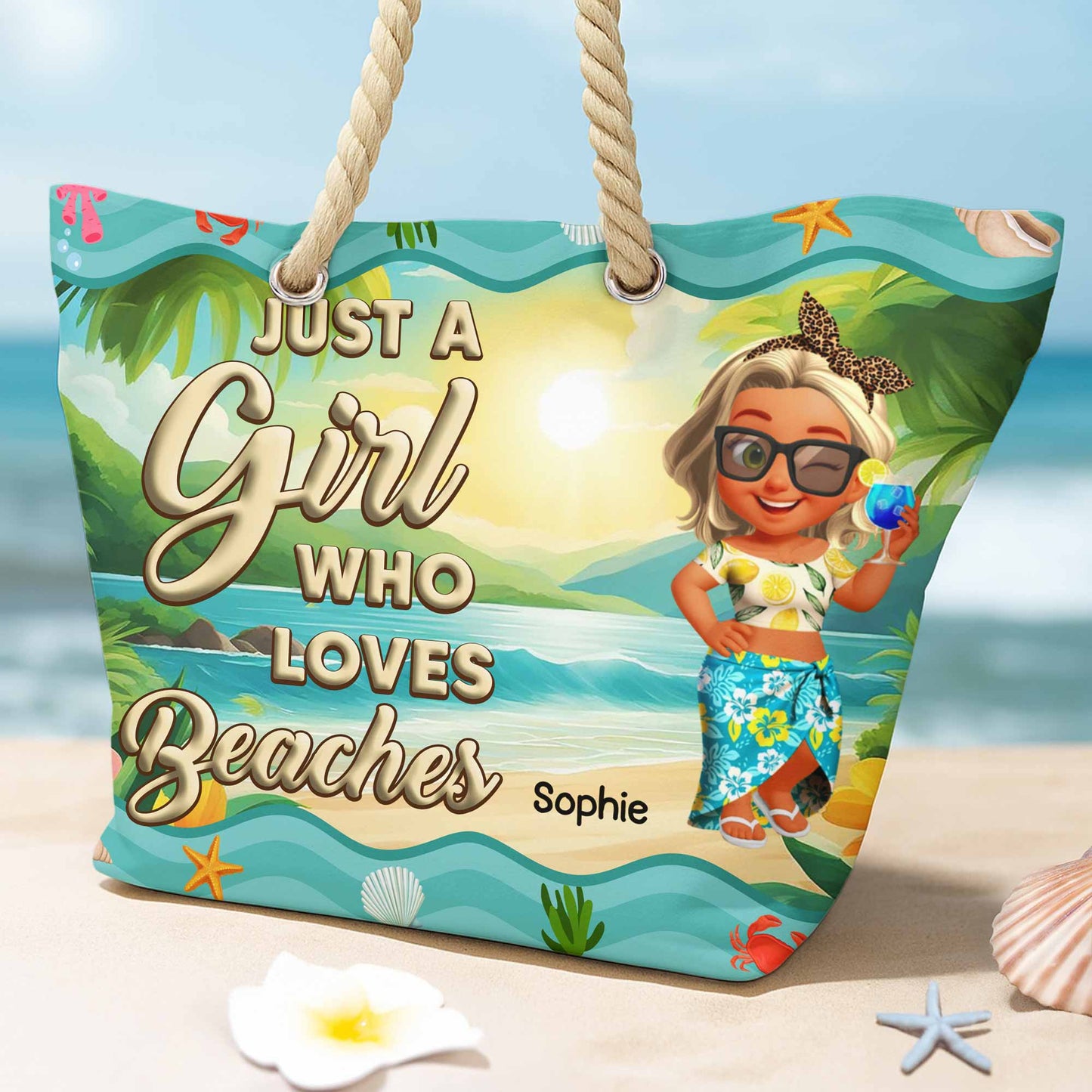 Just A Girl Who Loves Beaches, Tropical Flowers